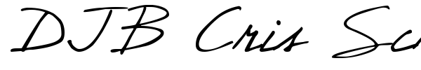 DJB Cris Script font preview